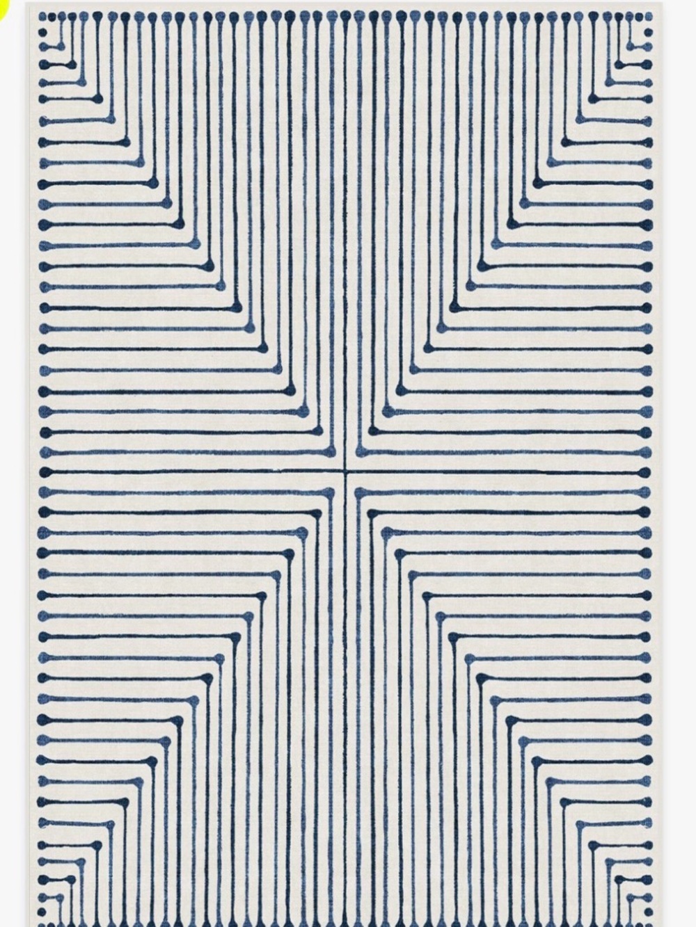 Ruggable 6x9 Jonathan Adler Inkdrop Slate Blue Washable Rug COVER ONLY Stripe